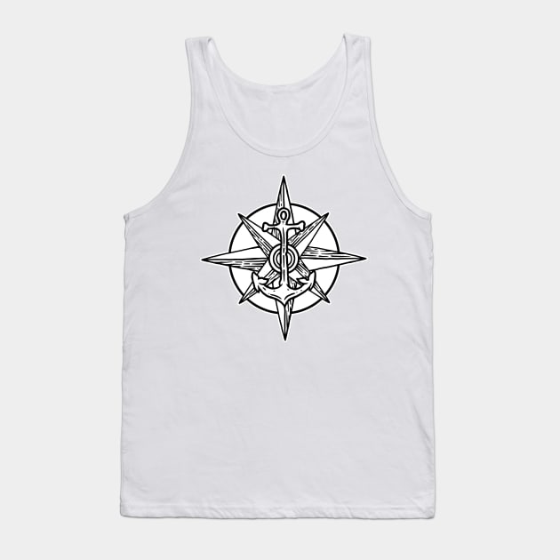 Compass Anchor Tank Top by CharlieWizzard